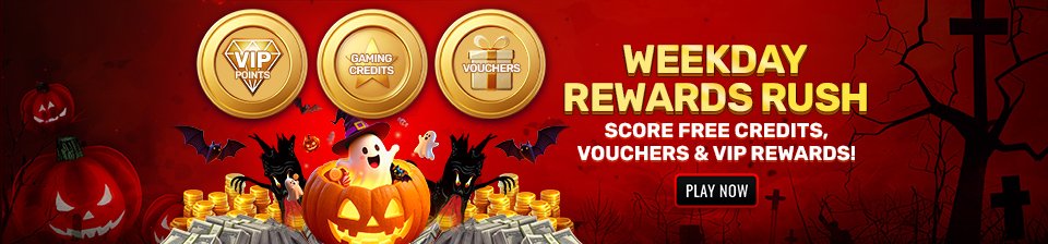 Weekday Rewards Rush only at SG88WIN